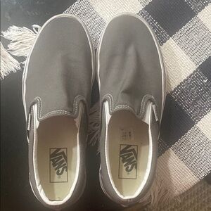 Vans Men's Charcoal Slip-On Sneakers